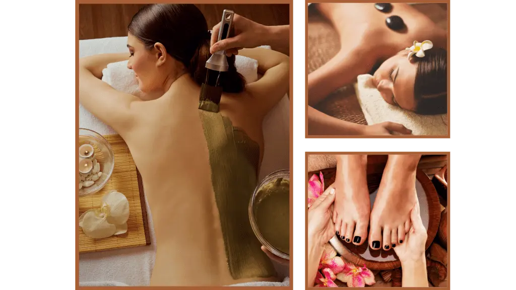 Relaxing restorative massage therapy session for mind and body balance