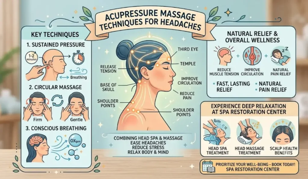 Acupressure Massage techniques for headaches