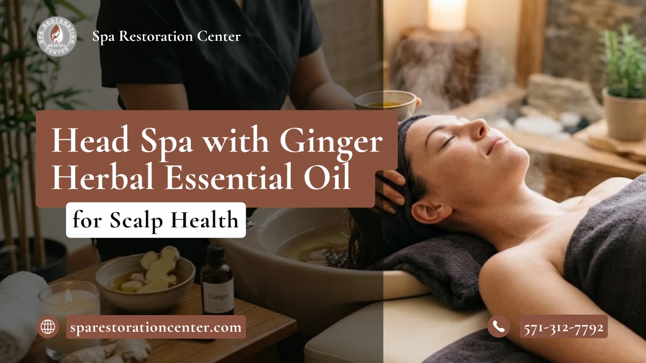 Head Spa with Ginger Herbal Essential Oil
