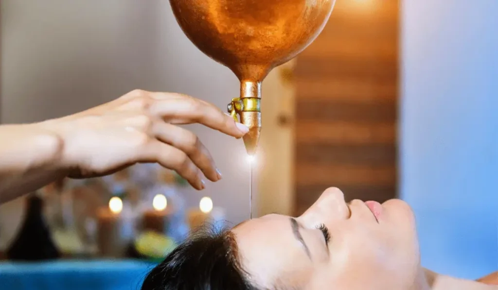 Head Spa with Ginger oil in hair care
