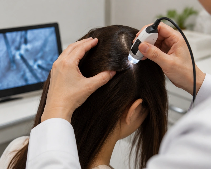 Professional hair and scalp analysis