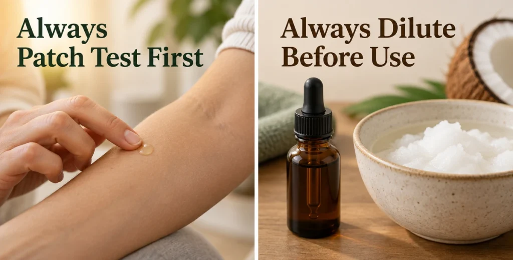 Safety tips for using oils during a head massage