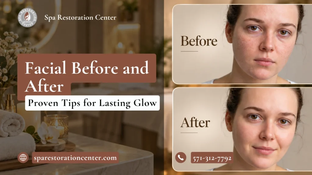facial before and after