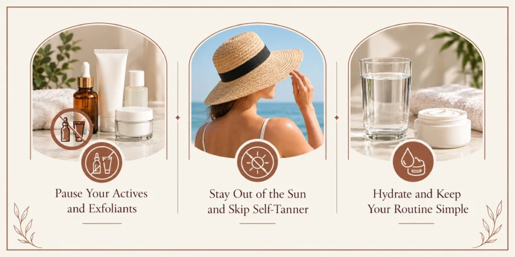 preparing for a facial