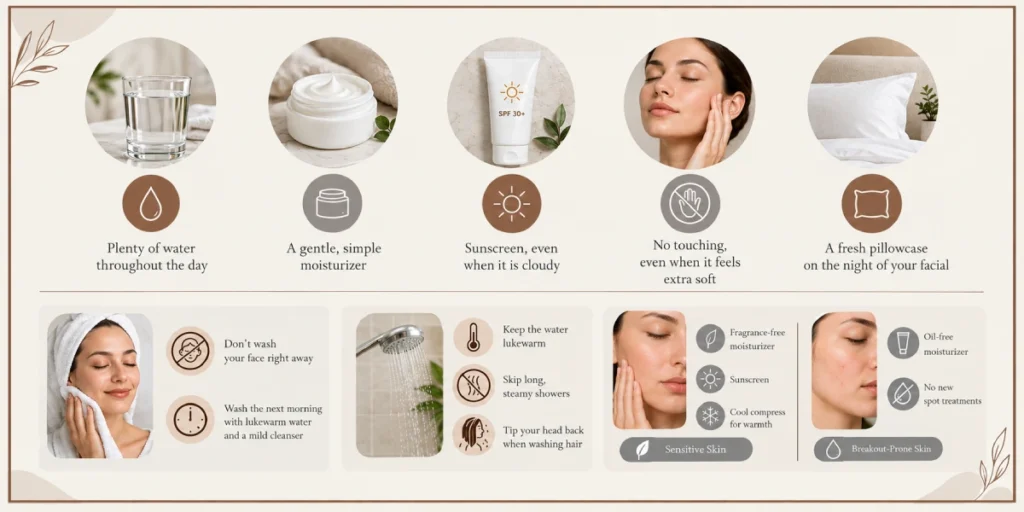 what to do after a facial