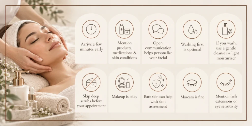 what to do before a facial